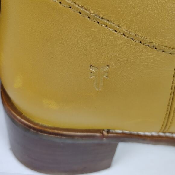 Frye Camryn Genuine Leather Tall Pull On Campus Boots in Banana Size 10 - Picture 4 of 15